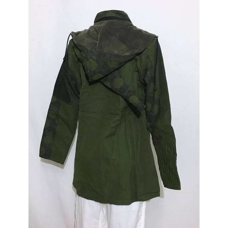 Manteau ethnique Kunjo Kaki
