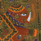 Tapisserie Murale Brodé Eléphant Inde NP-3/D