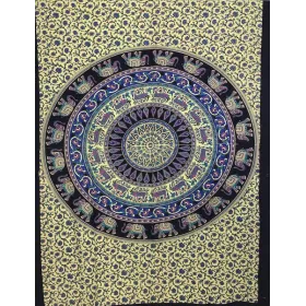 TENTURE INDIENNE MANDALAS 200cm x 140cm réf:17/Q