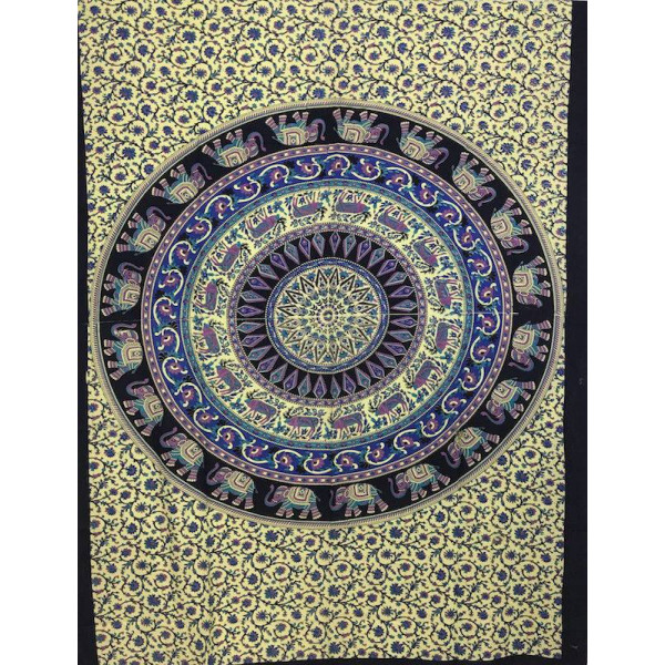 TENTURE INDIENNE MANDALAS 200cm x 140cm réf:17/Q