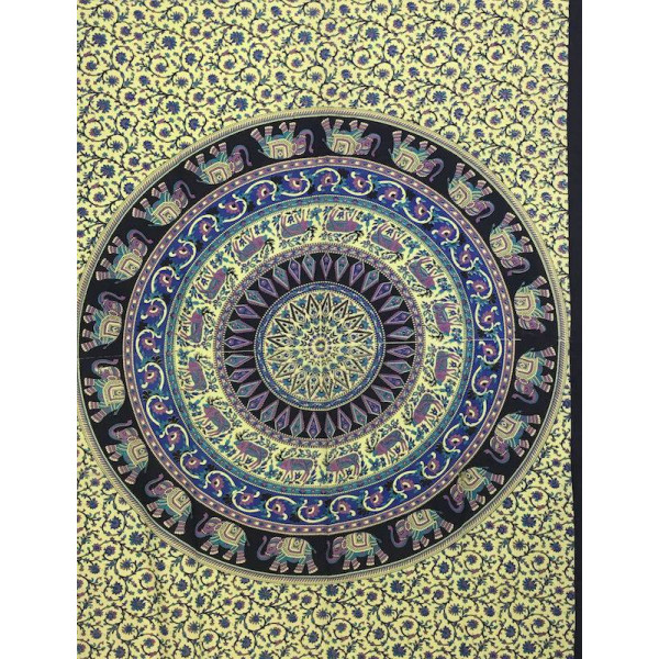 TENTURE INDIENNE MANDALAS 200cm x 140cm réf:17/Q