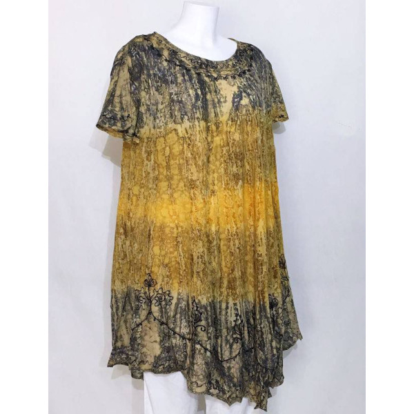 Robe Grande Taille Tie Dye Trois Tons JK-570/C