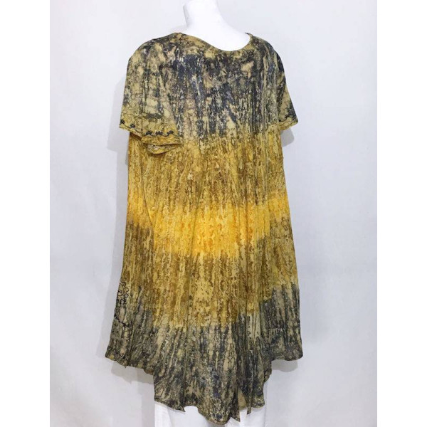 Robe Grande Taille Tie Dye Trois Tons JK-570/C