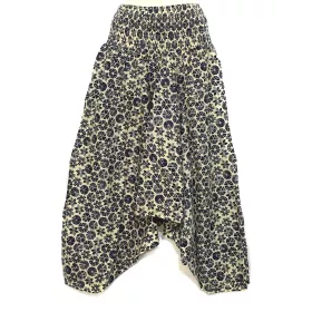 Sarouel Femme Smocké Taille Imprimé Amla Gris