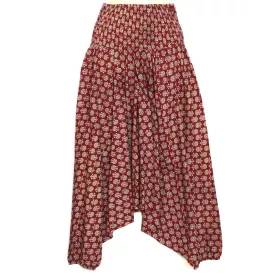 Sarouel Femme Imprimé Domka Bordeaux Smocks
