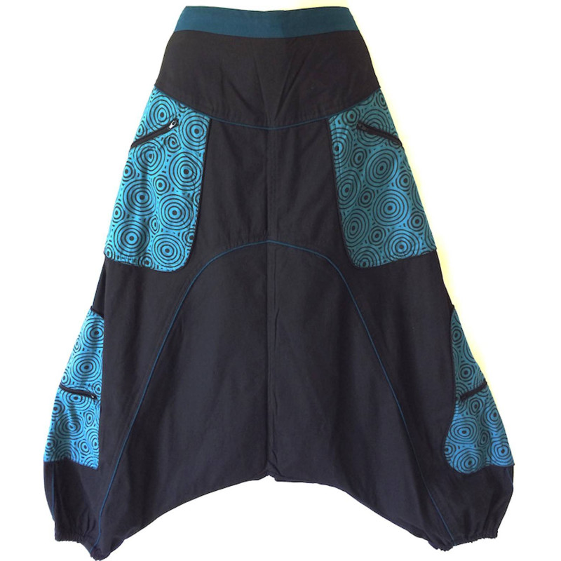Sarouel Homme Quatre Grandes Poches Noir et Bleu Sarouel Homme Quatre Grandes Poches Noir et Bleu