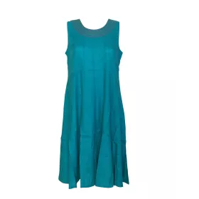 Robe Jaora Sans Manches Viscose Unie Turquoise