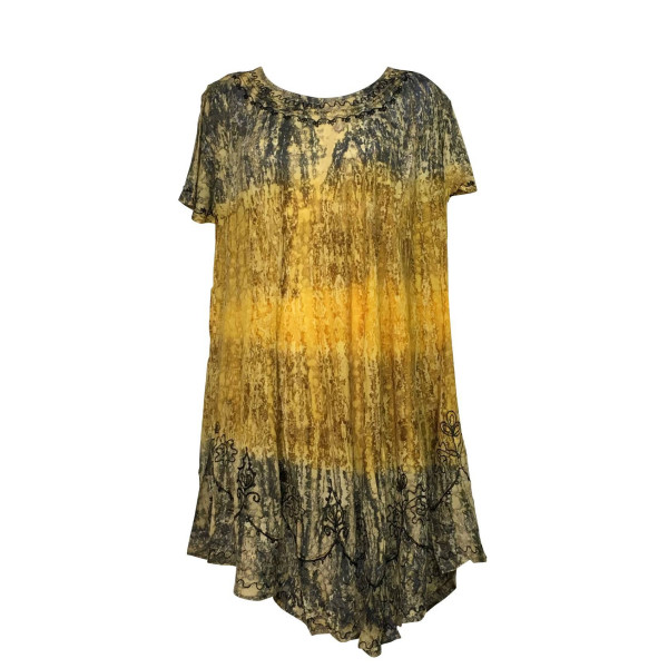 Robe Grande Taille Tie Dye Trois Tons JK-570/C