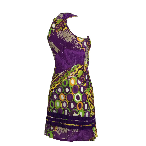 Robe Courte Marcel Imprimé Graphique Violet