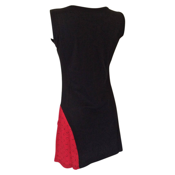 Tunique Juhafar Jersey de coton Noir et Rouge