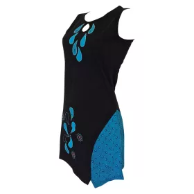 Tunique Juhafar Jersey de coton Noir et Bleu