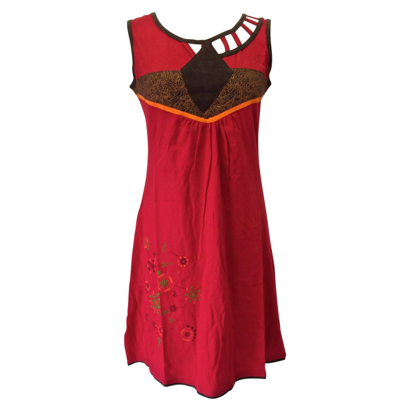 Robe Évasée Mundi Jersey Rouge d'été