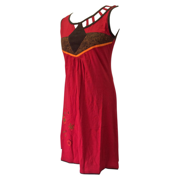 Robe Évasée Mundi Jersey Rouge d'été