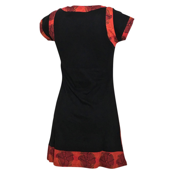 Robe Courte Ethnique Dindori Brodé Floral