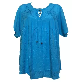 Caftan Malhia Grande Taille Viscose Huit Couleurs Unies