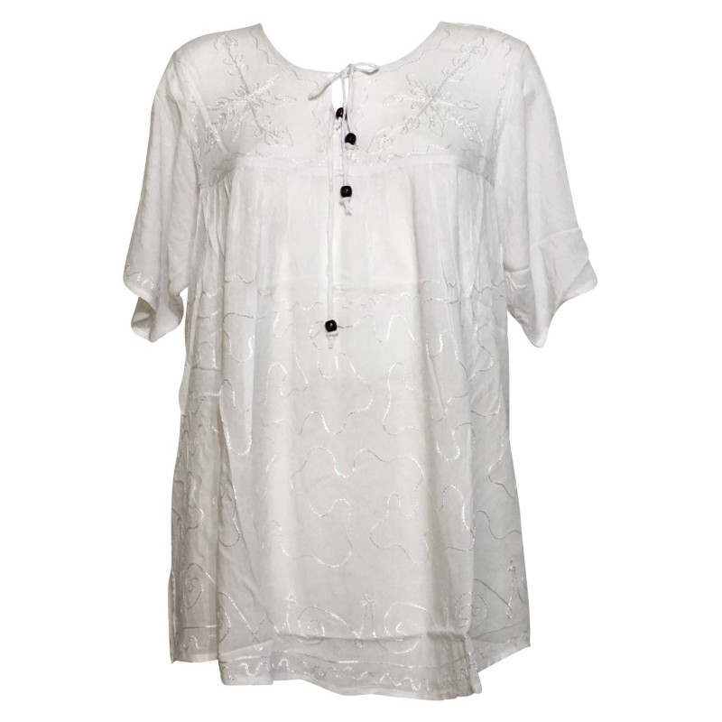 Caftan Malhia Grande Taille Viscose Huit Couleurs Unies