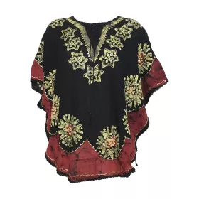 TUNIQUE PAPILLON GRANDE TAILLE BT- 405 noir/bordeaux