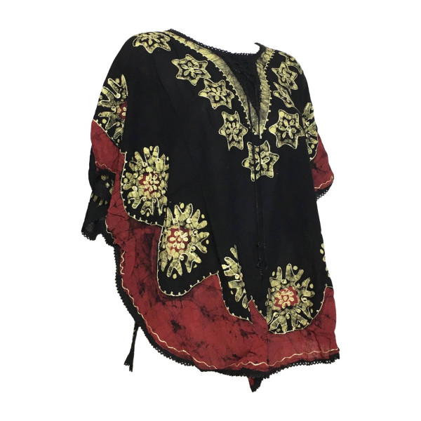 Kaftan Nadda Grande Taille BT- 405 noir/bordeaux