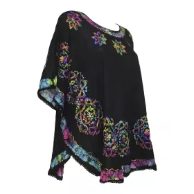 Kaftan Katni Viscose Noir et Bleu Multicolore