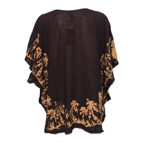 Blouse Caftan Grande Taille Harda BT-410 Choco deux Tons