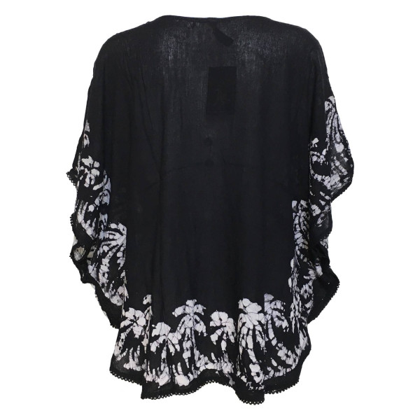 Caftan Harda Viscose Noir et Blanc