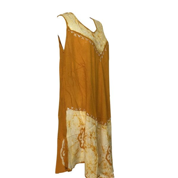 Robe Rajlani Uni Moutarde Batik Orange brique BT-1980