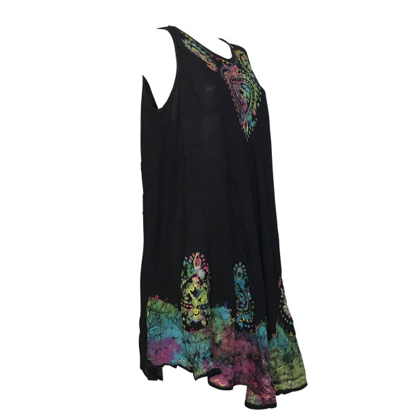 Robe Grande Taille Borunda Noir et Batik BT-500