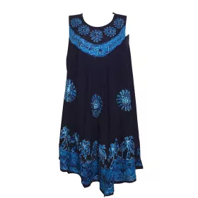 Robe Grande Taille Kotraj Marine Batik Turquoise BT-305