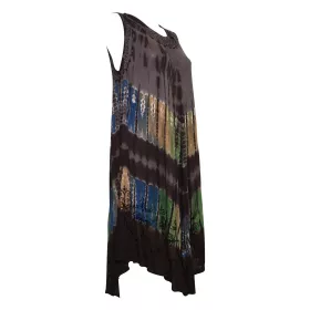 Robe Grande Taille évasée R-31chocolat