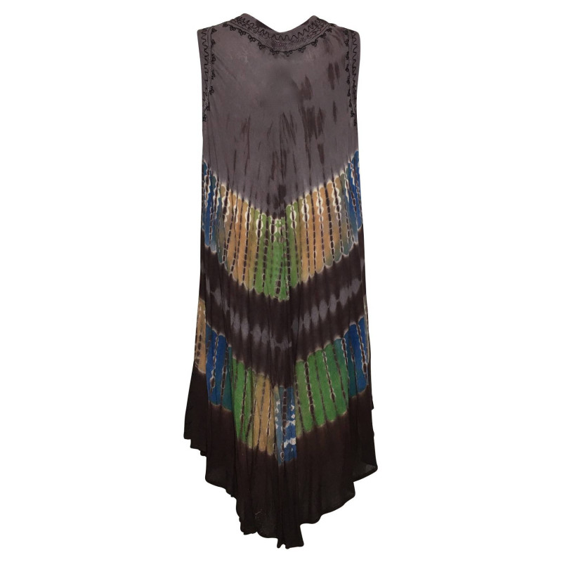 Robe Grande Taille évasée R-31chocolat