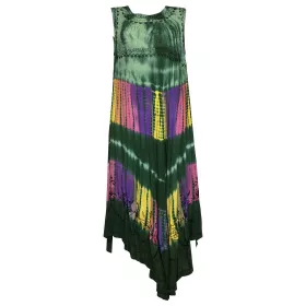 Robe Longue Ample et Asymétrique JK-35 vert
