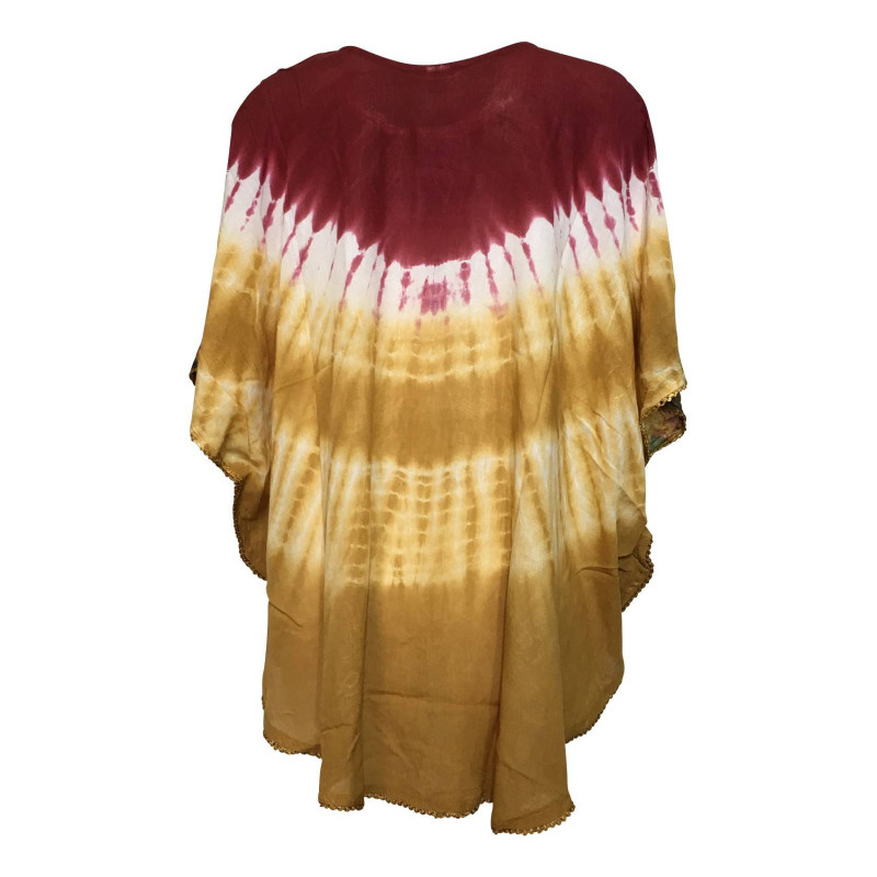 Blouse Grande Taille Cinq Papillons JK-1972 bordeaux blanc marron