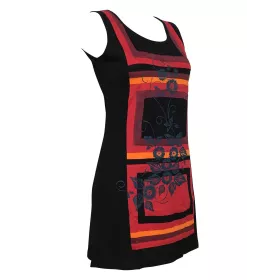 Tunique Jispa Imprimé Floral EV17-05 noir rouge orange
