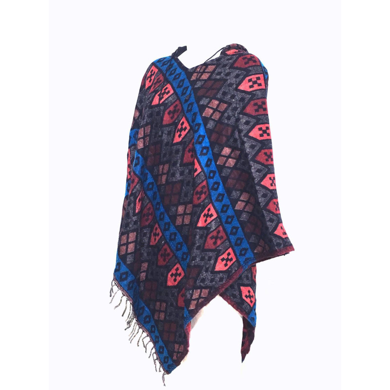 Poncho Laine Douce Népal Mixte