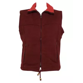 Veste Laine Sans Manches Bordeaux