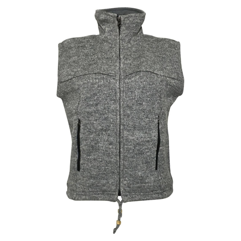 Veste Mixte Laine Sans Manches Gris