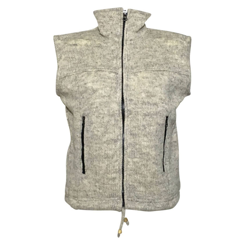 Veste Sans Manche Mixte Laine Écru