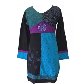 TUNIQUE ETHNIQUE JERSEY EV15-13 noir/bleu