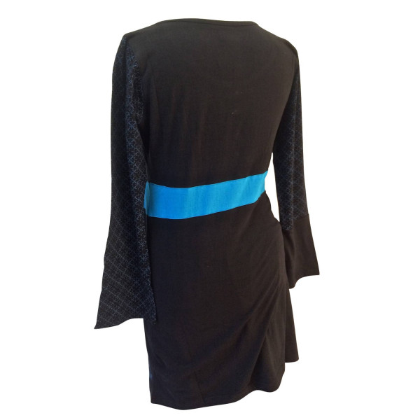 Tunique Sonama Jersey Noir et Turquoise