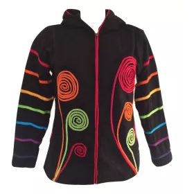 Veste Kadali maille jersey avec spirales et polaire