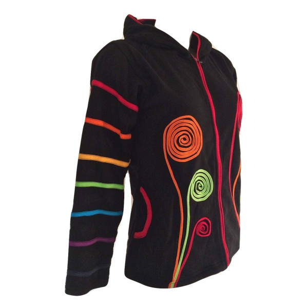 Veste Kadali maille jersey avec spirales et polaire