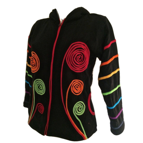 Veste Kadali maille jersey avec spirales et polaire