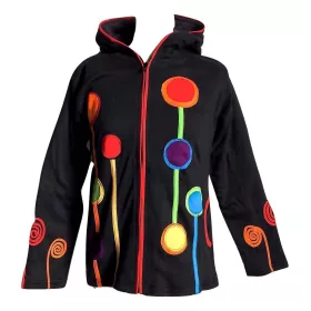 Veste Joba Jersey fourré polaire et patchs Multicolores
