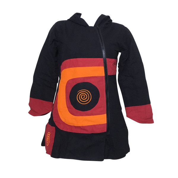 Manteau Randa Ethnique Coton Uni doublé Polaire