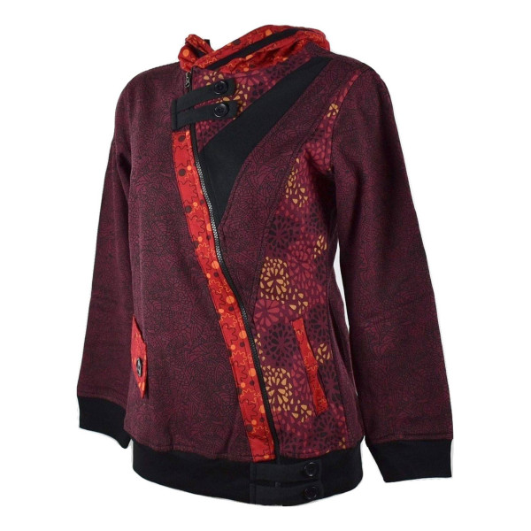 Sweater Ethnique Femme Bajura Bordeaux