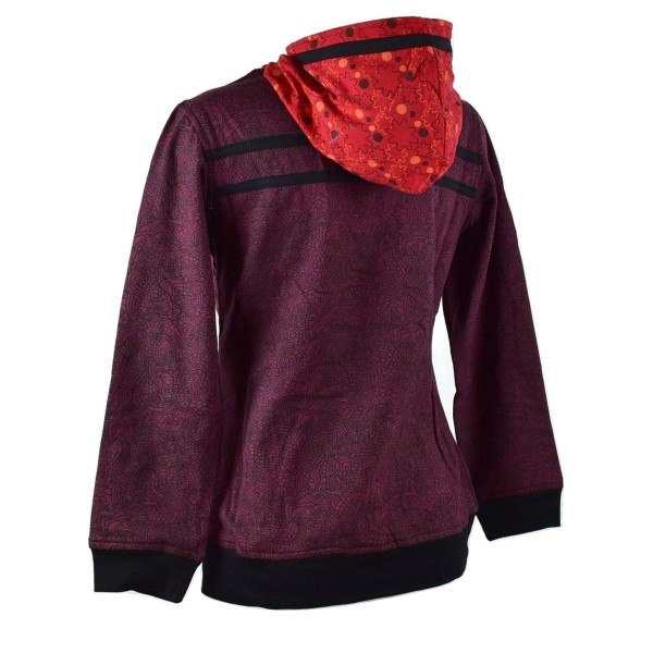 Sweater Ethnique Femme Bajura Bordeaux