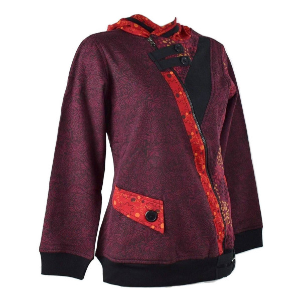 Sweater Ethnique Femme Bajura Bordeaux