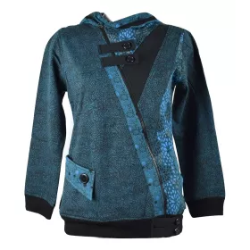 Sweater Ethnique Femme Bajura Bleu Pétrole