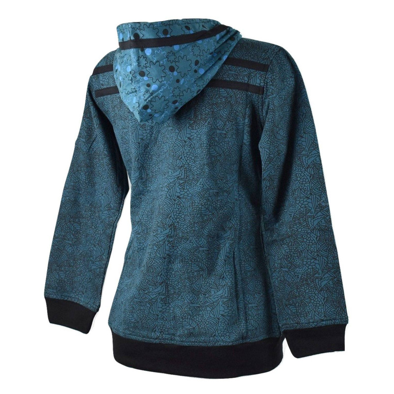 Sweater Ethnique Femme Bajura Bleu Pétrole