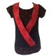 T-Shirt Raghia Jersey Fluide Imprimé Rouge